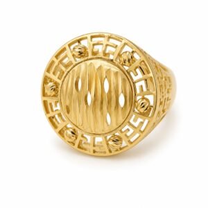 Anillo  Fancy Circular Puff 14k Size 7 Weight 3.6gr