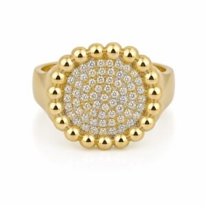 Anillo  Circular Full CZ 14k Size 5 Weight 3.6gr