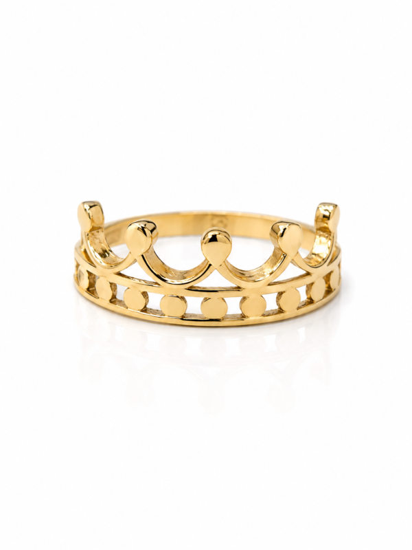Anillo  Mujer Corona Princesa 14K Size 6 Weight 1.7gr