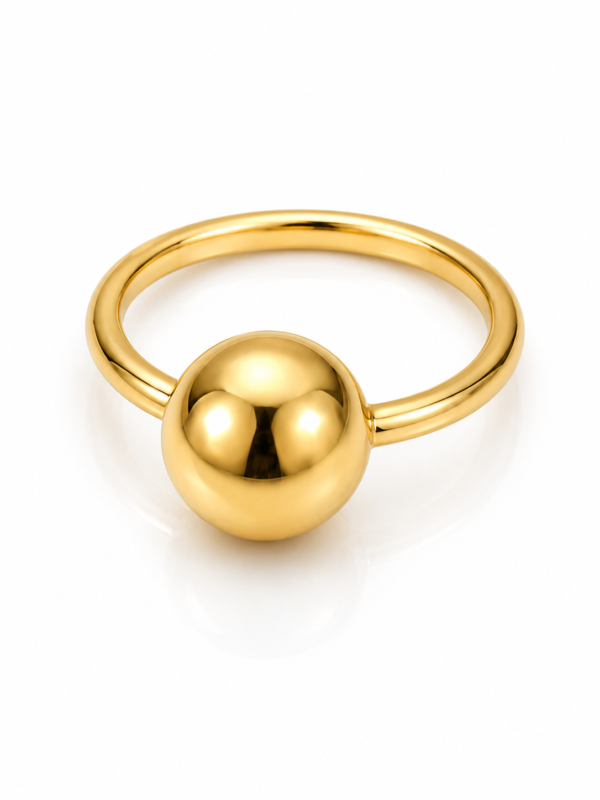 Anillo  Liso Pelota 14k Size 7 Weight 1.9gr