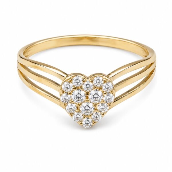 Anillo Mujer Sencillo Corazon Rose 10k Size 8.5'' Weight 1.5gr