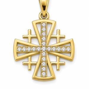 a384ffe5-d86e-4d54-5fdd-08def2f21793.jpg Dije Cruz de Jerusalén cz 14k Weight 2.7gr