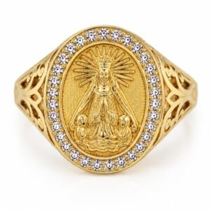 a44fd397-e500-458d-0b59-08df02b766ae.jpg Anillo Virgen Cz Rose 10k Weight 3.8 gr