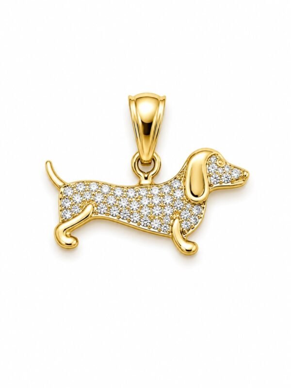 Dije Perro Salchicha CZ 14k Weight 1.1gr