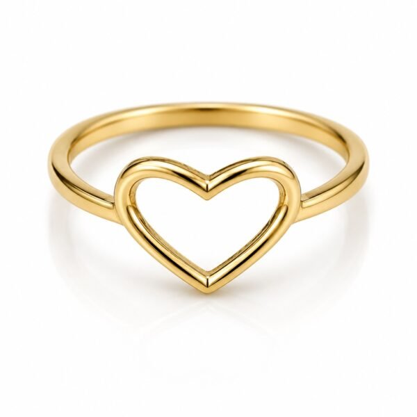 Anillo Aro Corazon Rose 10k Size 8'' Weight 1 gr