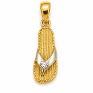 Dije Chancleta Verde 14k BY PC