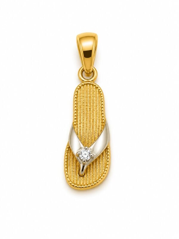 Dije Chancleta Verde 14k BY PC