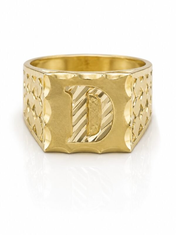 Anillo De Hombre Letra D 10k Size 8.5 Weight 4gr