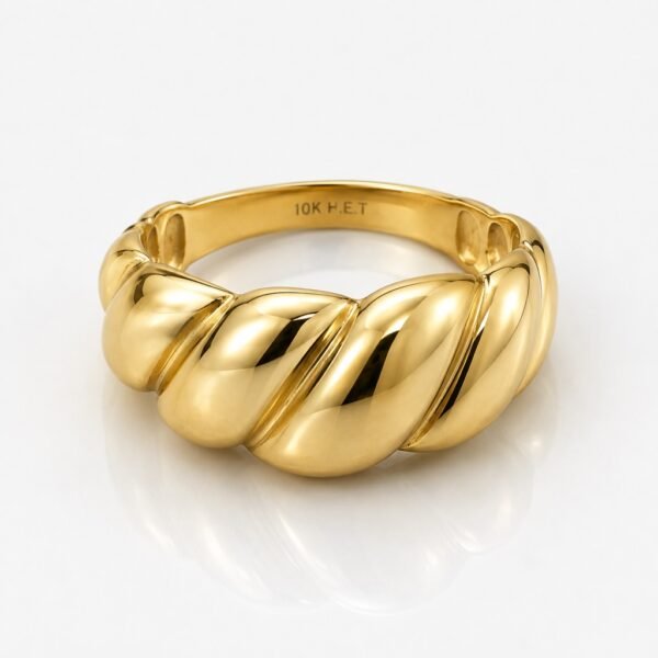 Anillo Mujer Trenzado Rose 10k Size 8'' Weight 3.9gr