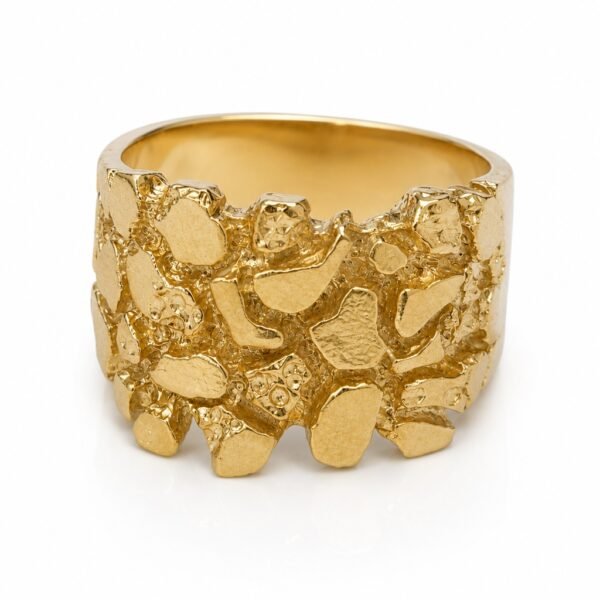 Anillo De Hombre Nugget 10k Size 9 Weight 8.7gr