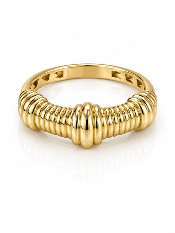 Anillo Arito con Textura  14K Size 7.5 Weight 2gr