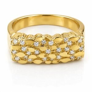 bafe4f57-31dc-4b71-79a1-08df03768314.jpg Anillo Hombre Nugget CZ 10k Size 10.5 Weight 3.7gr