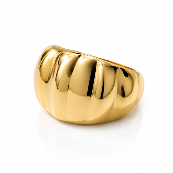 Anillo Mujer Concha Lisa Rose 10k Size  8 Weight 3.4gr