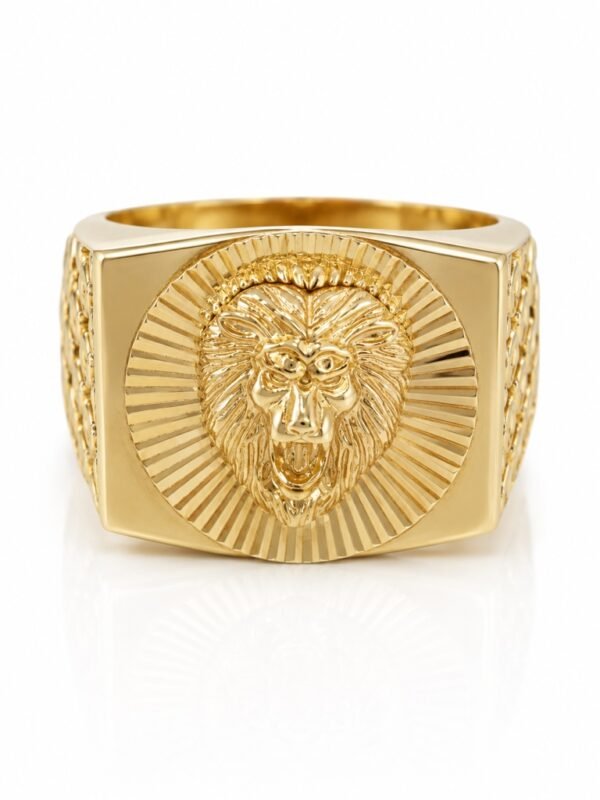 Anillo Leon Cara 10K Rose 10k Size 10'' Weight 5.7 gr