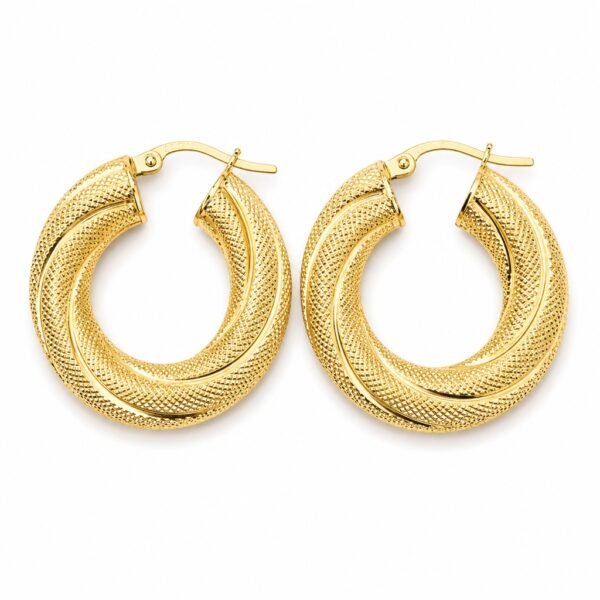 Argolla Nevadas extra Gruesas YF 14K Size 2x6 mm Weight 4.4gr