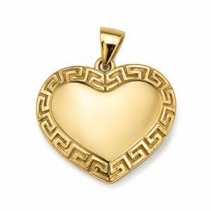 Dije Corazon Borde Griego Rose 10k Weight 3.6gr