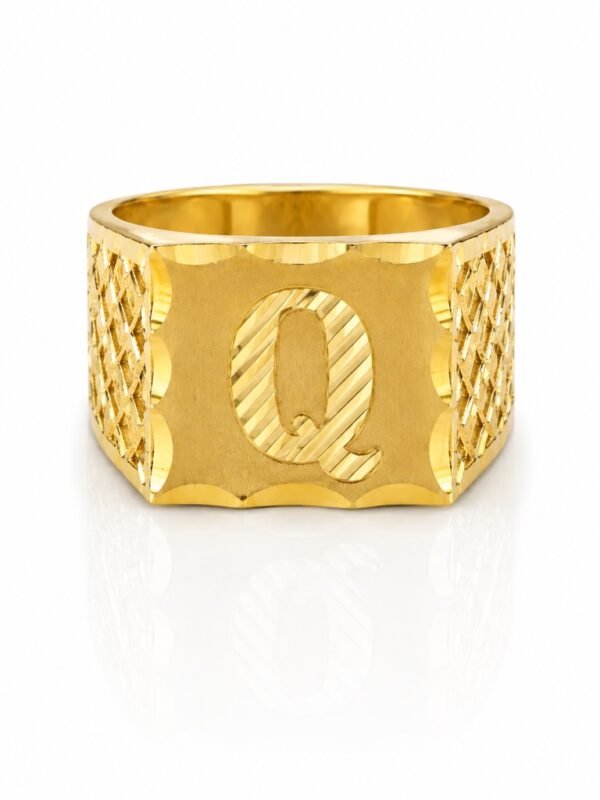 Anillo De Hombre Letra Q 10k Size 10 Weight 3.5gr
