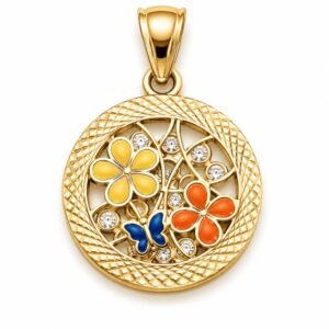 Dije Fancy 3D Flores 14k Weight 2gr