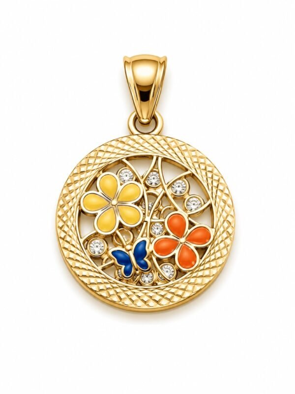Dije Fancy 3D Flores 14k Weight 2gr