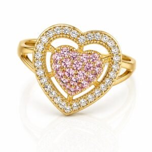 c25f23bd-1638-448f-792a-08df03768314.jpg Anillo Corazon Rosado Zircon 14K Size 8.5 Weight 3.8gr