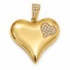 DijeCorazon Mediano Zirc 14K Size  Weight 2.5gr