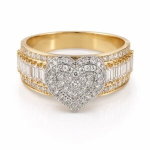 cded7693-9b71-470c-00f9-08def62c3371.jpg Anillo Corte Princesa Corazon Full CZ 14k Size 8 Weight 3.9gr