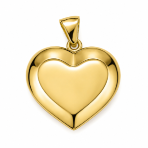 Dije Corazon Borde Liso Rose 10k Weight 2.4gr