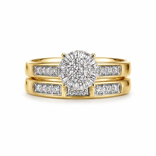 Anillo Duo Matrimonio 14k Size 7'' Weight 3.85gr