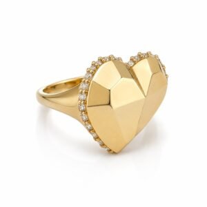 d3323f15-1f82-40e2-0b72-08df02b766ae.jpg Anillo Corazon Borde Pave CZ 10k Size 7 Weight 5.3gr