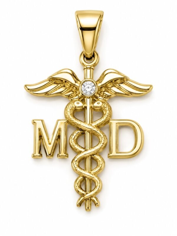 Dije Signo Medico MD 14k Weight 1.7gr
