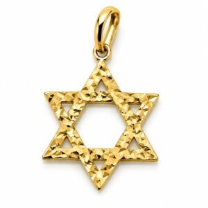 Dije estrella jerusalén Textura 14k Weight 0.8gr