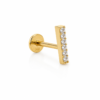 Piercing  Arco CZ/Palo Pave 14k
