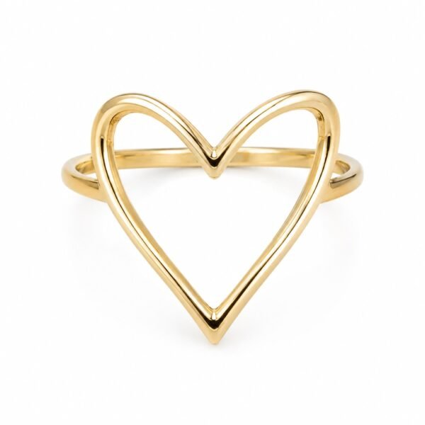 Anillo corazon grande Rose 10k Size 7'' Weight 1.9