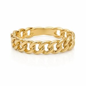 d4ff5b0c-6b97-4a9f-78e2-08df03768314.jpg Anillo Mujer Eslabon Corte Brillo 14K Size 6 Weight 1.9gr