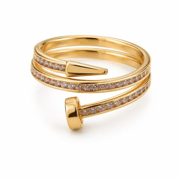 Anillo Clavo Enroscado 14K Size 7.5 Weight 2.6gr