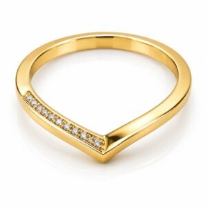 d6e92ec4-e9a9-4925-78f3-08df03768314.jpg Anillo Mujer Mitad Pave Forma V 14k Size 7 Weight 1.6gr