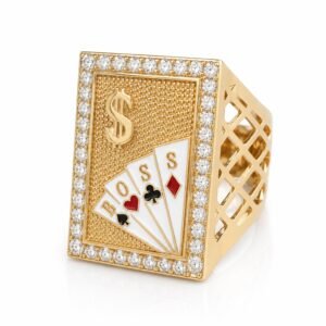 Anillo  Hombre Cartas Boss  10k Size 11 Weight 10.5gr