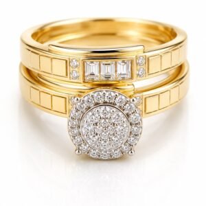 dc8b22fd-0f6a-4353-eabe-08def9ae97e5.jpg Anillo Compromiso Duo Rnd Pave Rect CZ 14k Weight 5.6gr Size 6