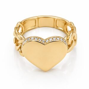 e0e846ad-2dcb-45e8-0ba1-08df02b766ae.jpg Anillo corazon tejido cz 10k Size 7 Weight 4.3gr