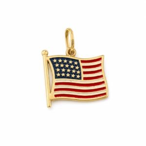 Dije Bandera USA 14k Weight 2.2gr
