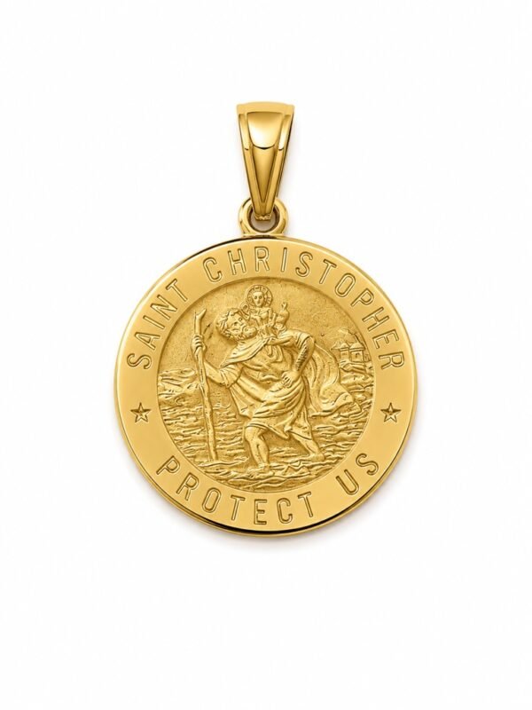 Dije St. Christopher P. Placa 14k Weight 3.1gr