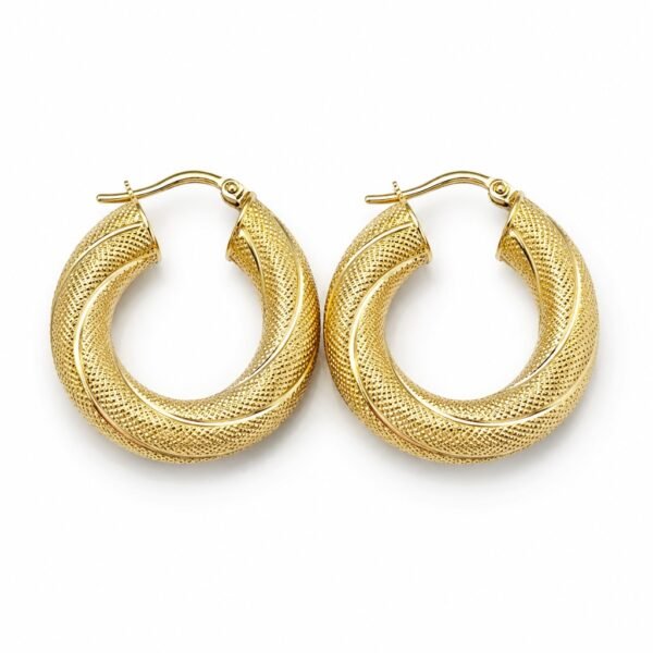 argollas Nevadas Extra Gruesas 10K Paso 1 x 6mm Weight 3.8gr Y
