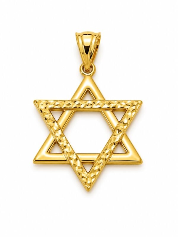 Dije estrella jerusalén Mix Textura 14k Weight 1.1gr