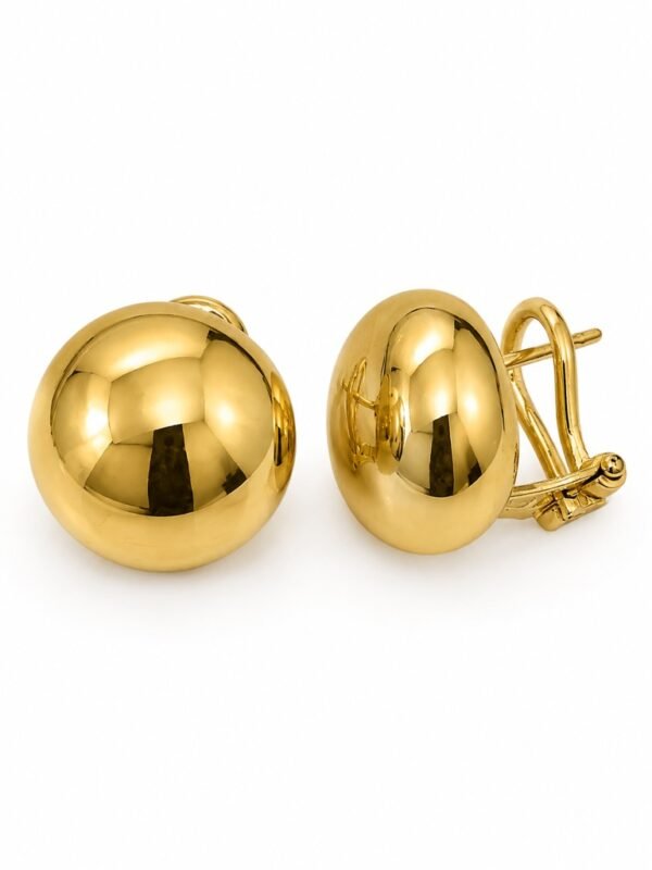 Aretes Esfera Pulida 14k Weight 4gr