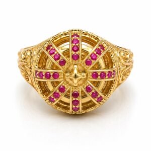 Anillo  Estilo Corona CZ 10k Size 9.5 Weight 6.1gr