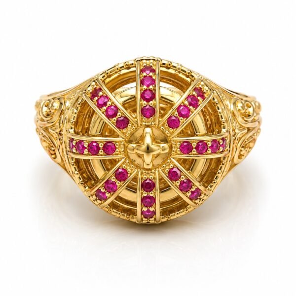 Anillo  Estilo Corona CZ 10k Size 9.5 Weight 6.1gr