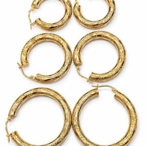 Argollas Estilo Caramelo Greek 10k Size 4 Weight 2.9gr