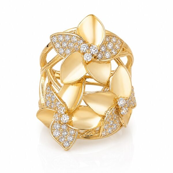 Anillo Mujer Flor Rose 10k Size 7'' Weight 4.4gr
