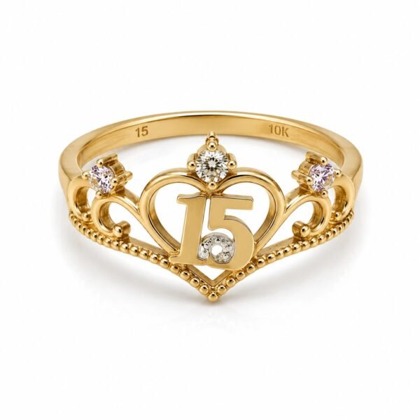 Anillo Corona 15 10k Size 7 Weight 1.8gr