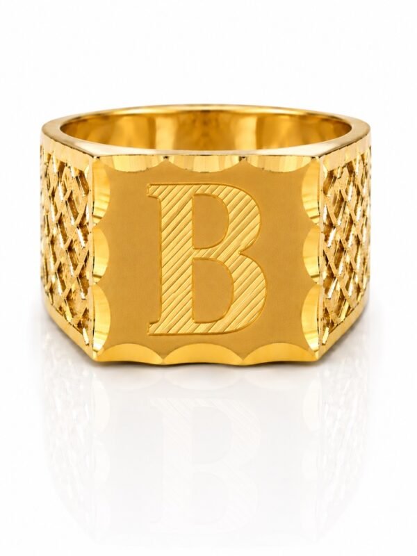 Anillo De Hombre Letra B 10k Size 10 Weight 4gr